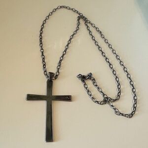 Silver Cross Pendant Necklace